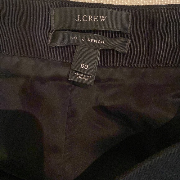 Black J.Crew wool No 2 pencil skirt - Picture 2 of 4